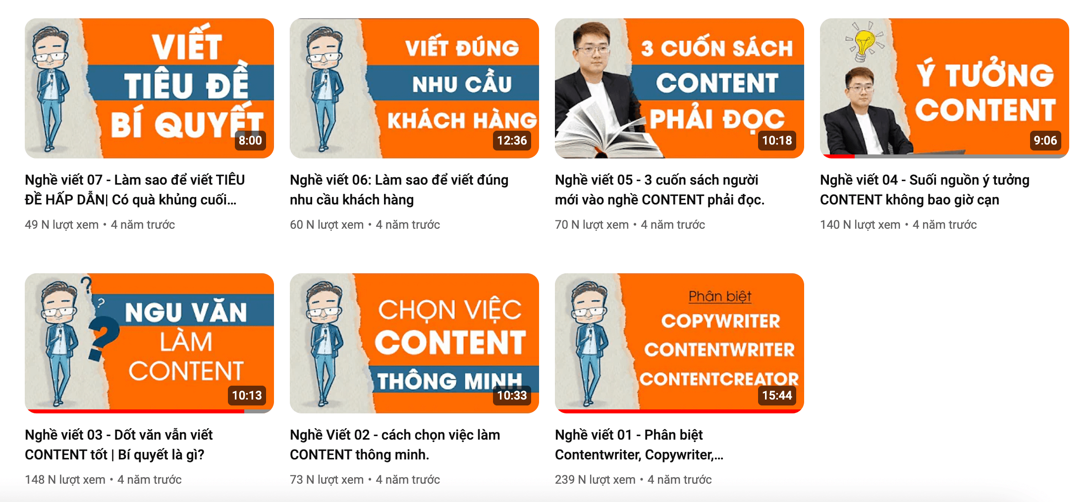 Chuỗi 12 video Nghề viết của Quán Trà Đá