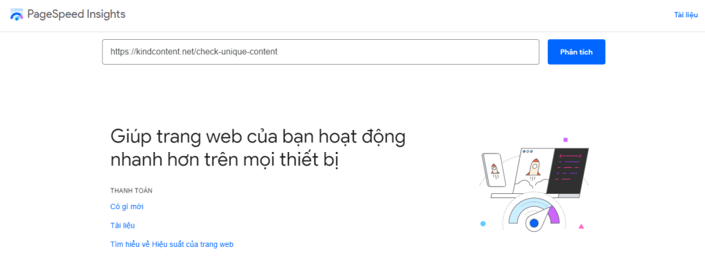 Công cụ PageSpeed Insights