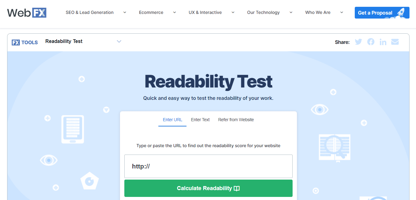 Công cụ WebFX Readability