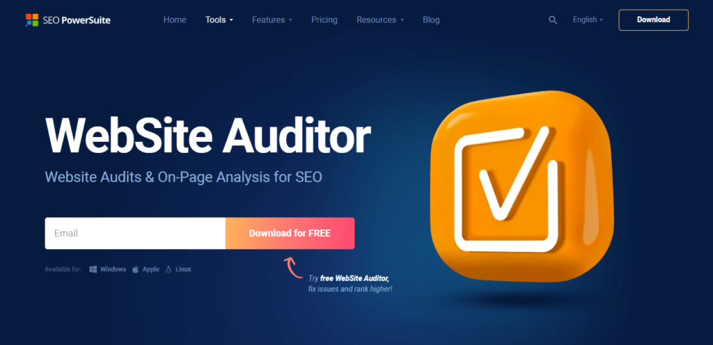 Công cụ WebSite Auditor 