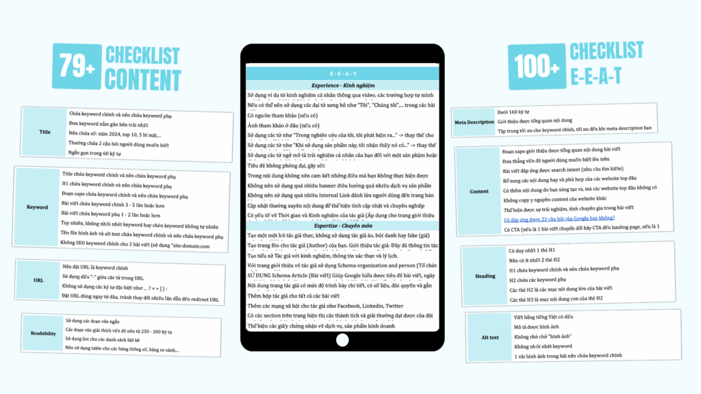 Checklist Content SEO & EEAT