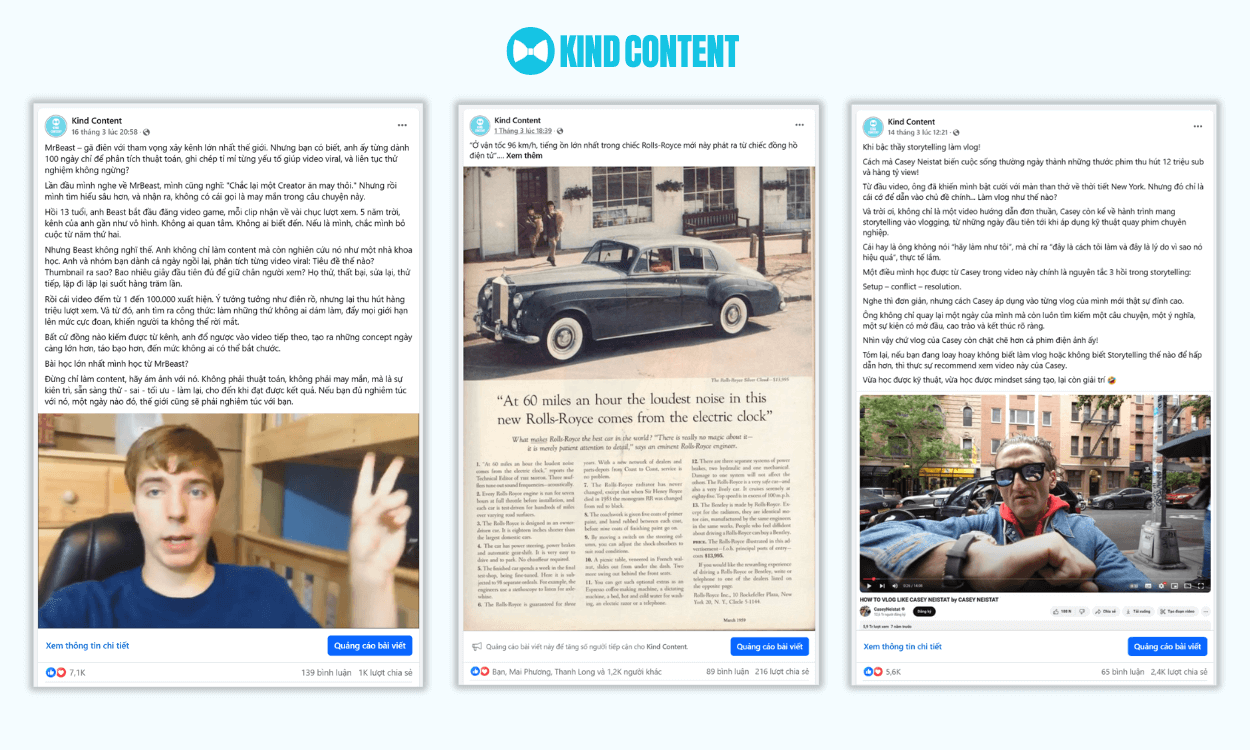 Content Fanpage mình Viral mạnh nhờ đầu tư vào Storytelling