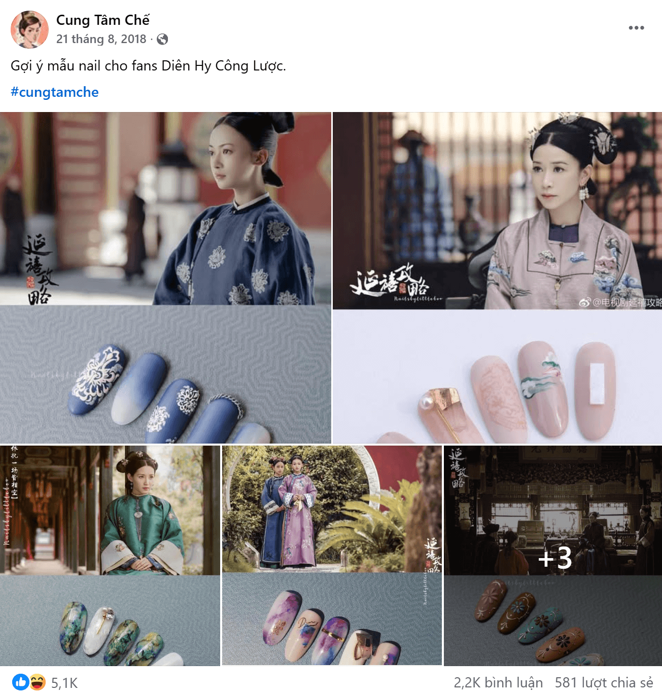 Mẫu Content Viral nhờ bắt trend Diên Hy Công Lược