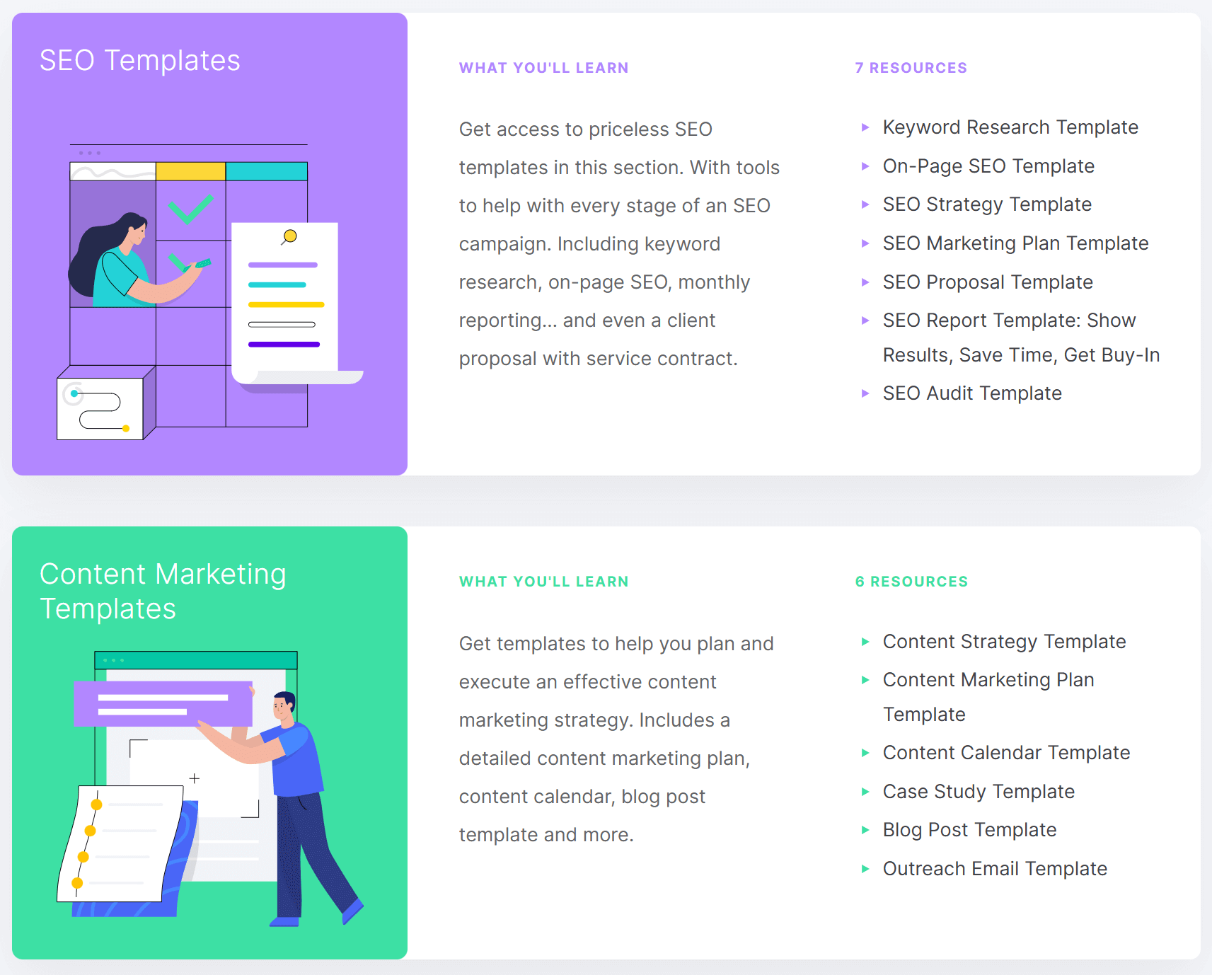 Thư viện mẫu A-Z về SEO, Content, Email, PR của Backlinko