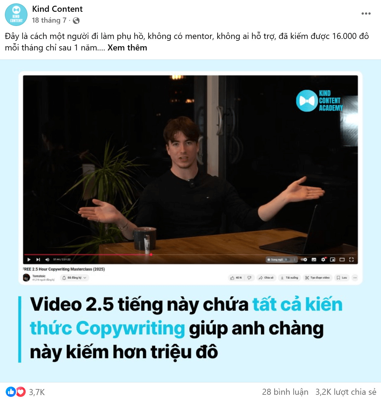Mẫu Content Viral hữu ích, chia sẻ