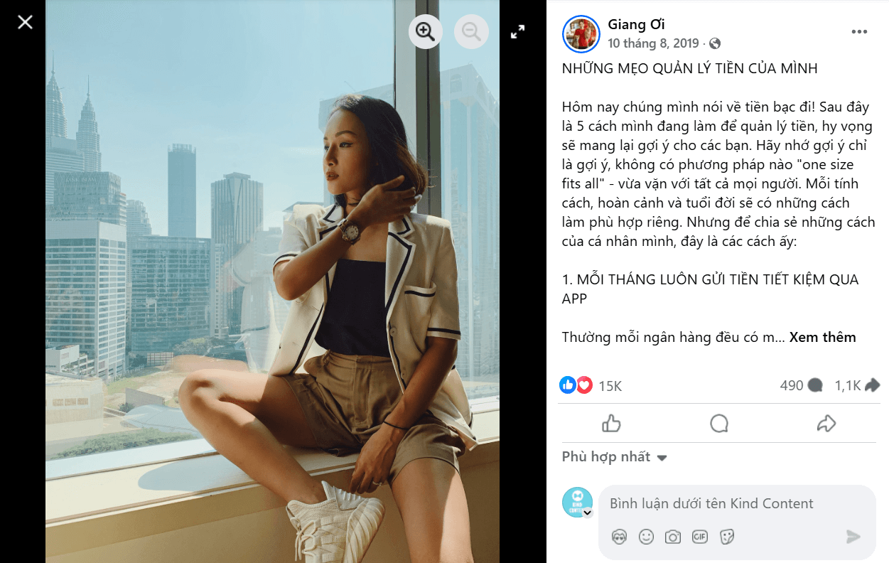 Mẫu Content Viral với quan điểm cá nhân