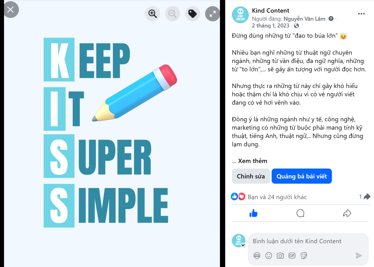Mẫu Visual Content thiết kế đẹp mắt, chuẩn định vị Kind Content