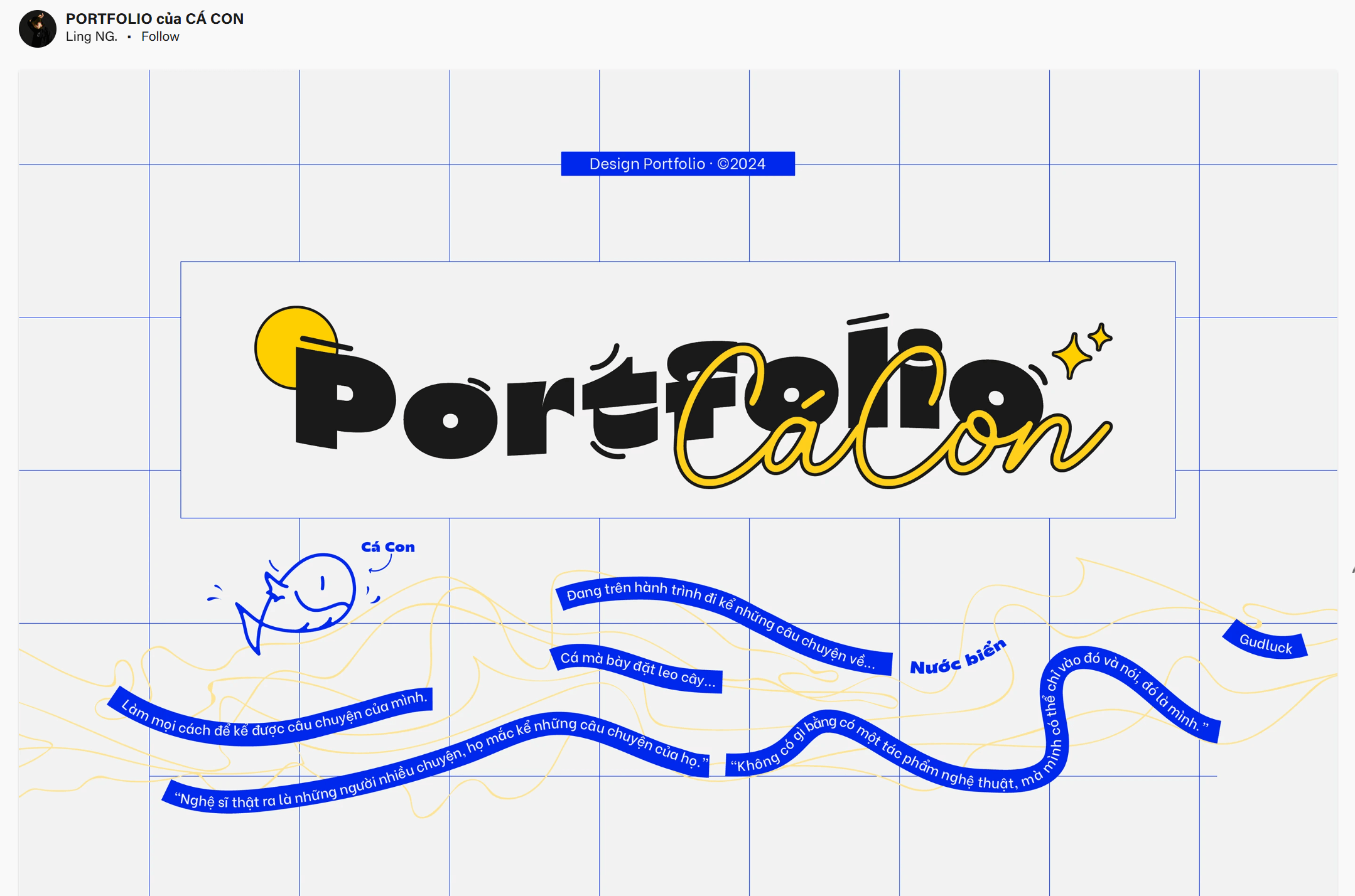 Mẫu Portfolio đầu tư trên Behance của bạn Linh