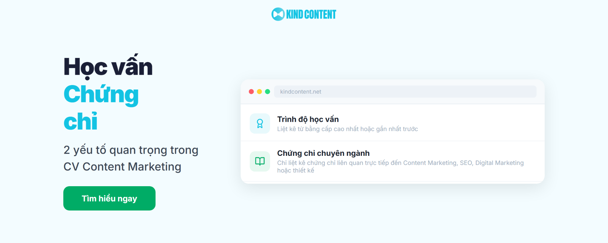 2 yếu tố quan trọng trong CV Content Marketing