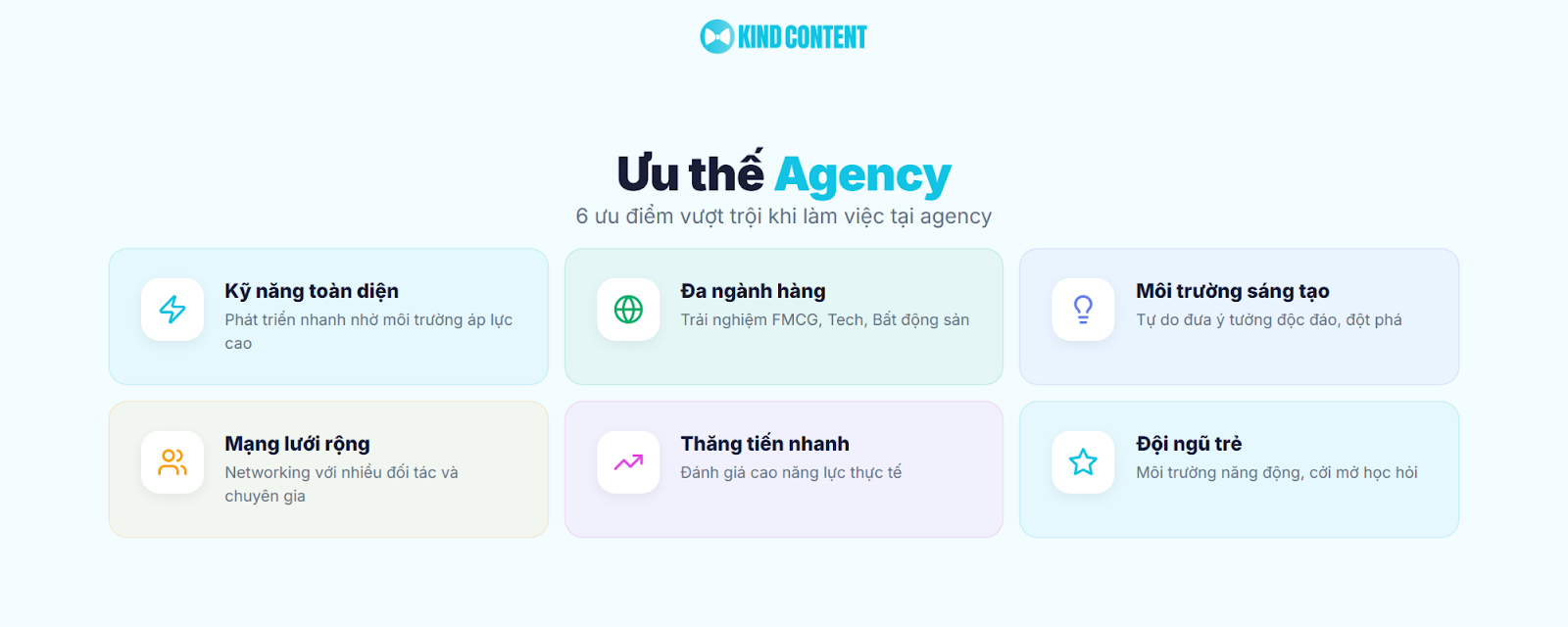 6 ưu điểm vượt trội khi làm việc tại agency