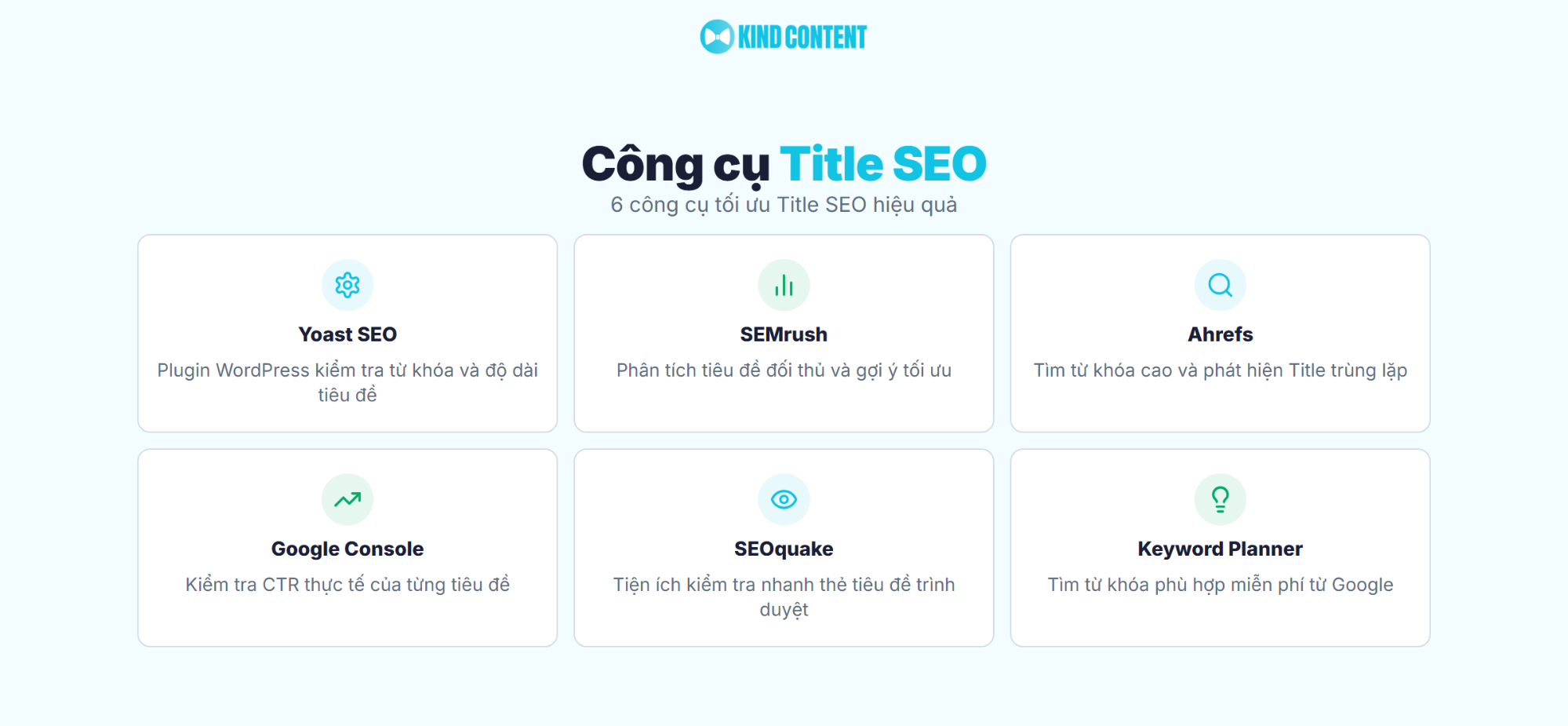 6 công cụ tối ưu Title SEO hiệu quả