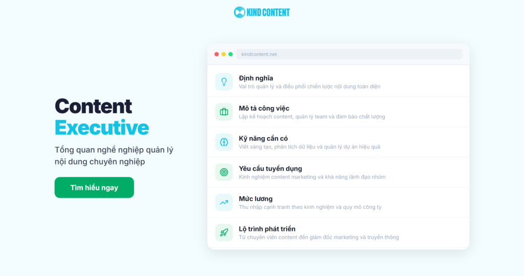 Content Executive là gì? Công việc, kỹ năng và mức lương