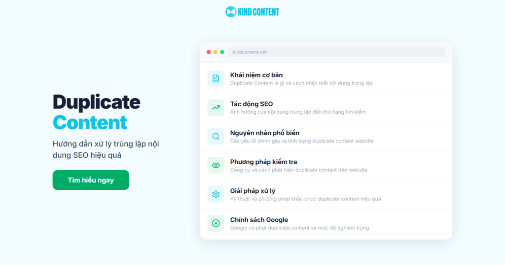 Xử lý Duplicate Content