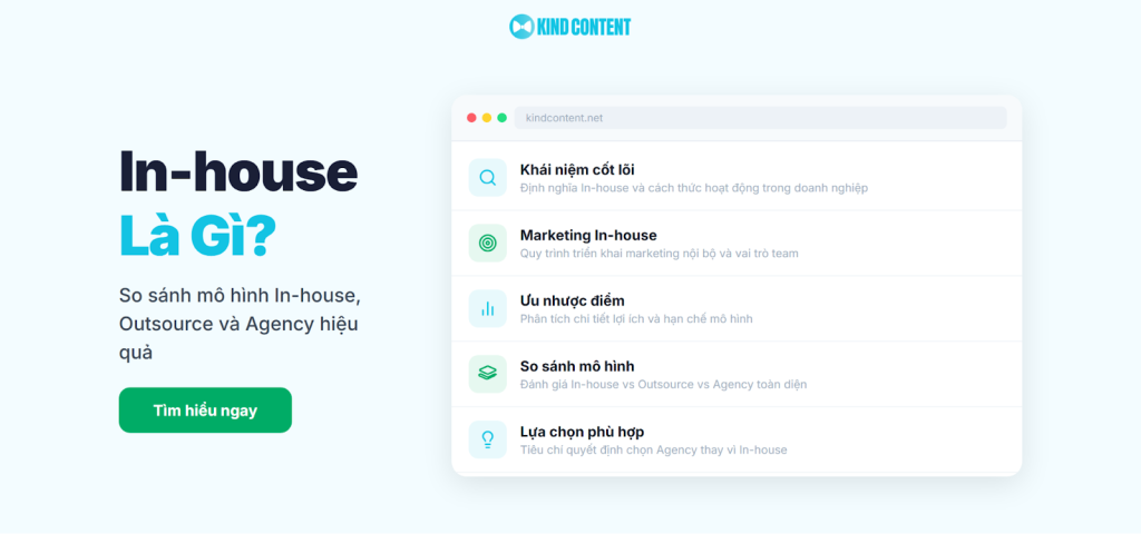 In-house là gì? So sánh In-house, Outsource và Agency