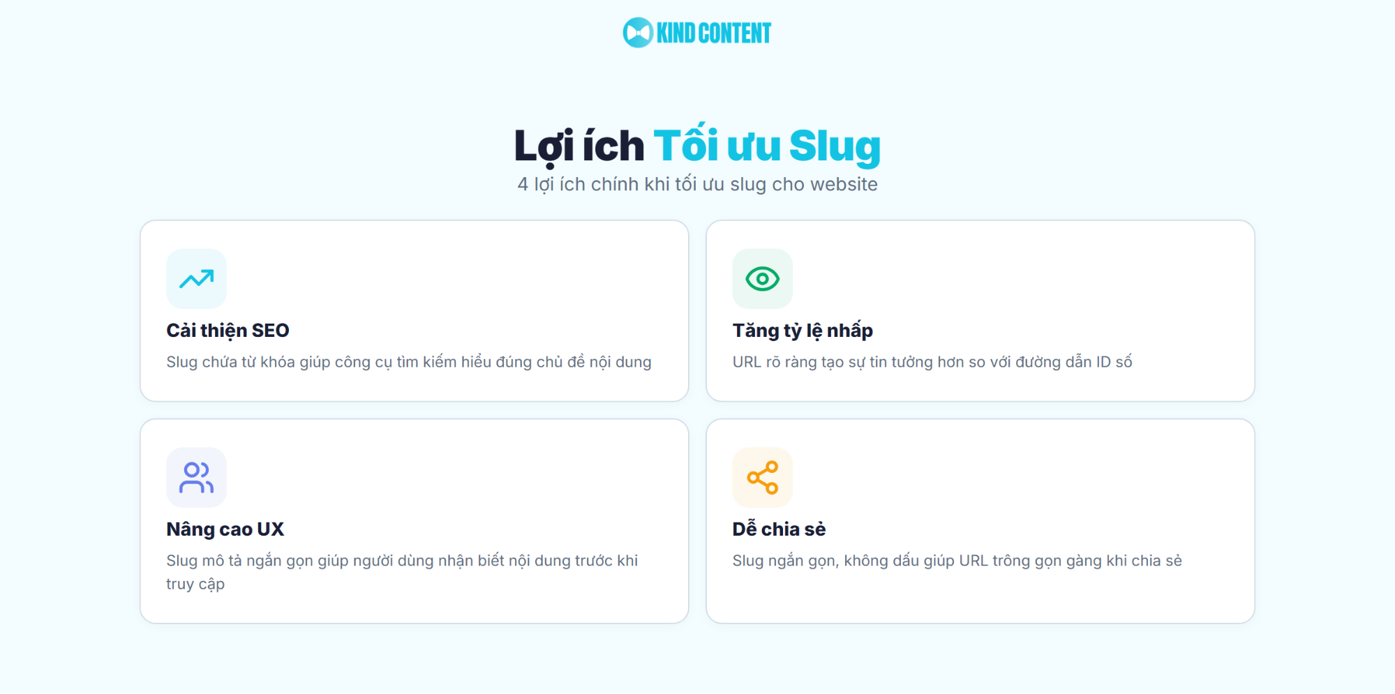 4 lợi ích chính khi tối ưu slug cho website