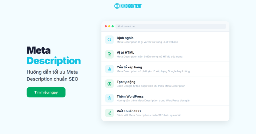 Tối ưu Meta Description