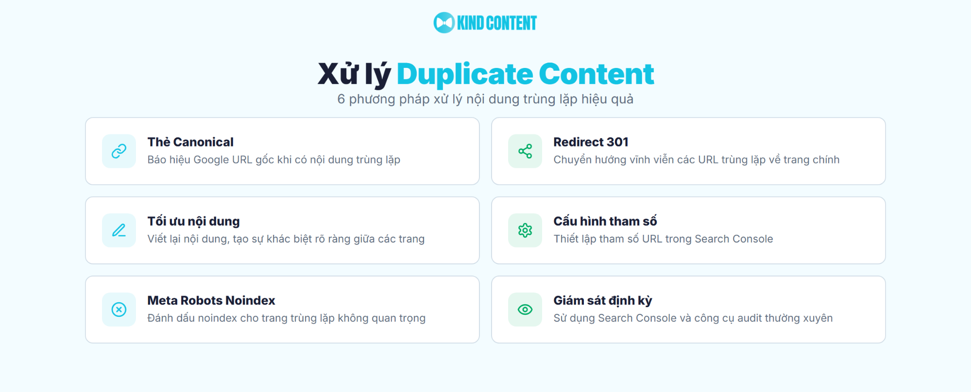 6 phương pháp xử lý nội dung trùng lặp hiệu quả