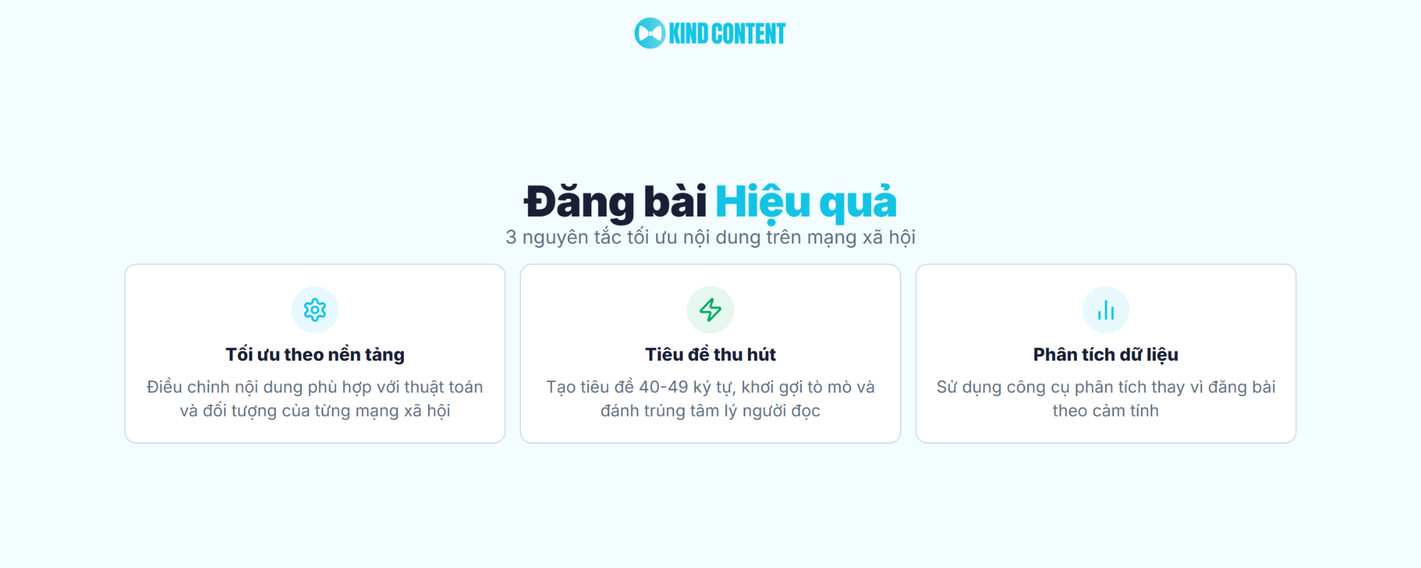 3 nguyên tắc tối ưu nội dung trên mạng xã hội