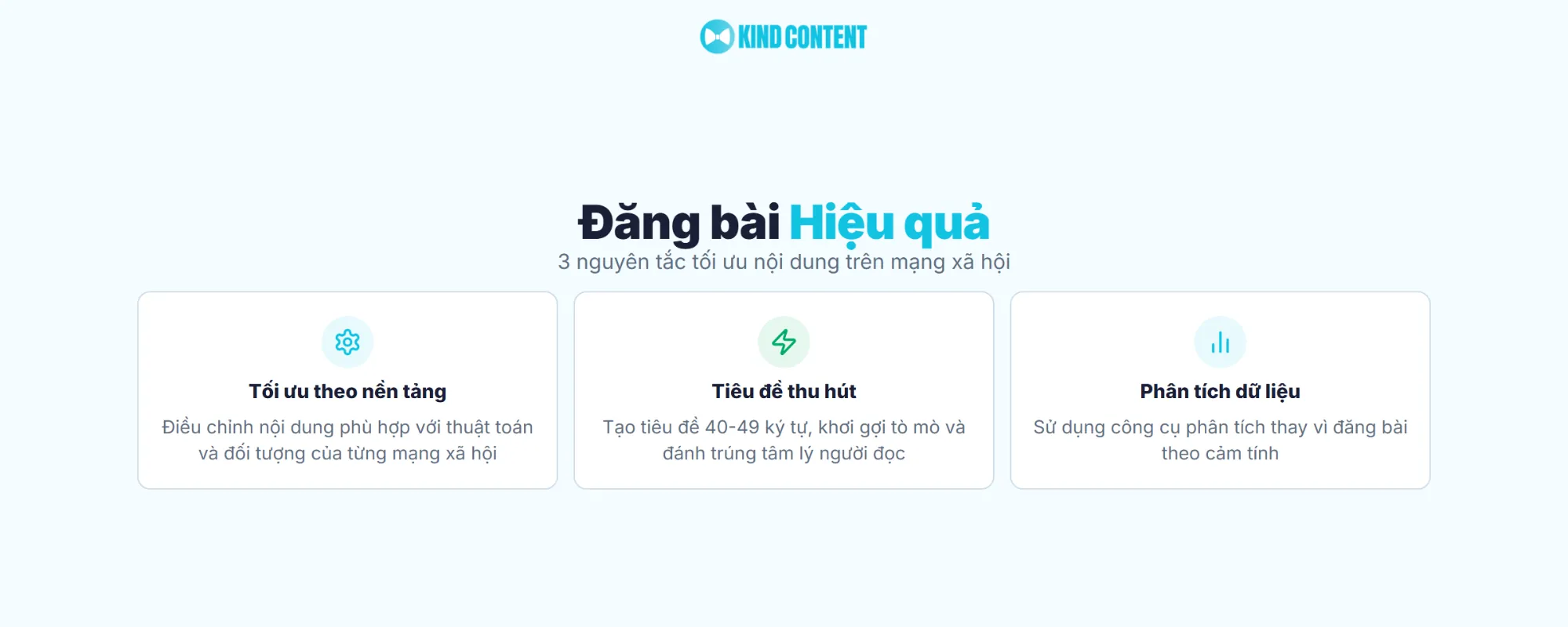 3 nguyên tắc tối ưu nội dung trên mạng xã hội