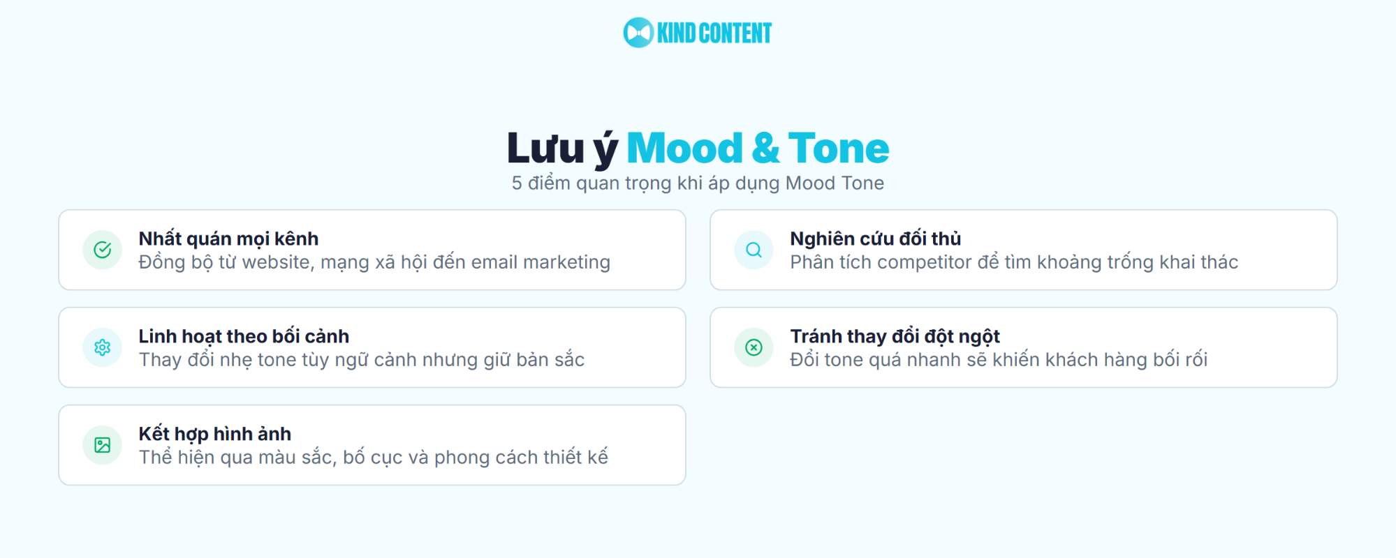 5 điểm quan trọng khi áp dụng Mood Tone