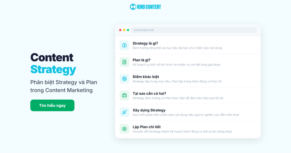 Phân biệt Content Strategy và Content Plan: 2 khái niệm cần hiểu đúng