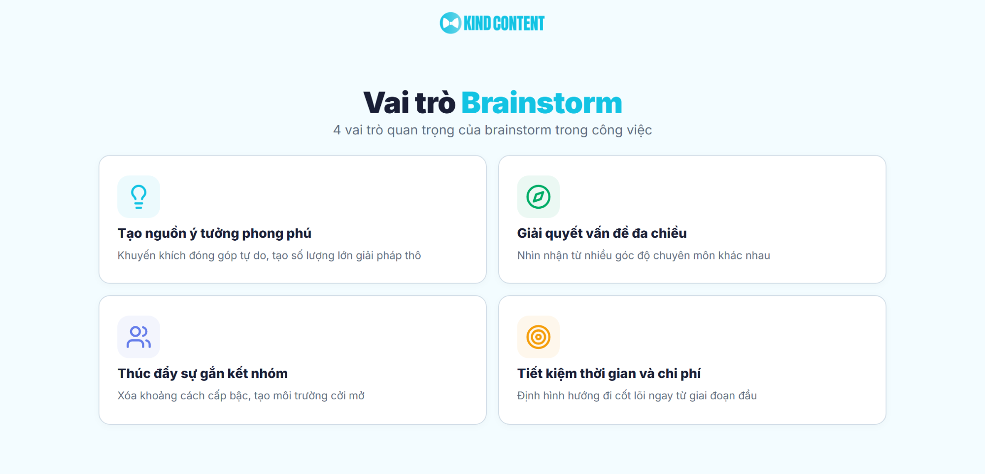 4 vai trò quan trọng của brainstorm trong công việc