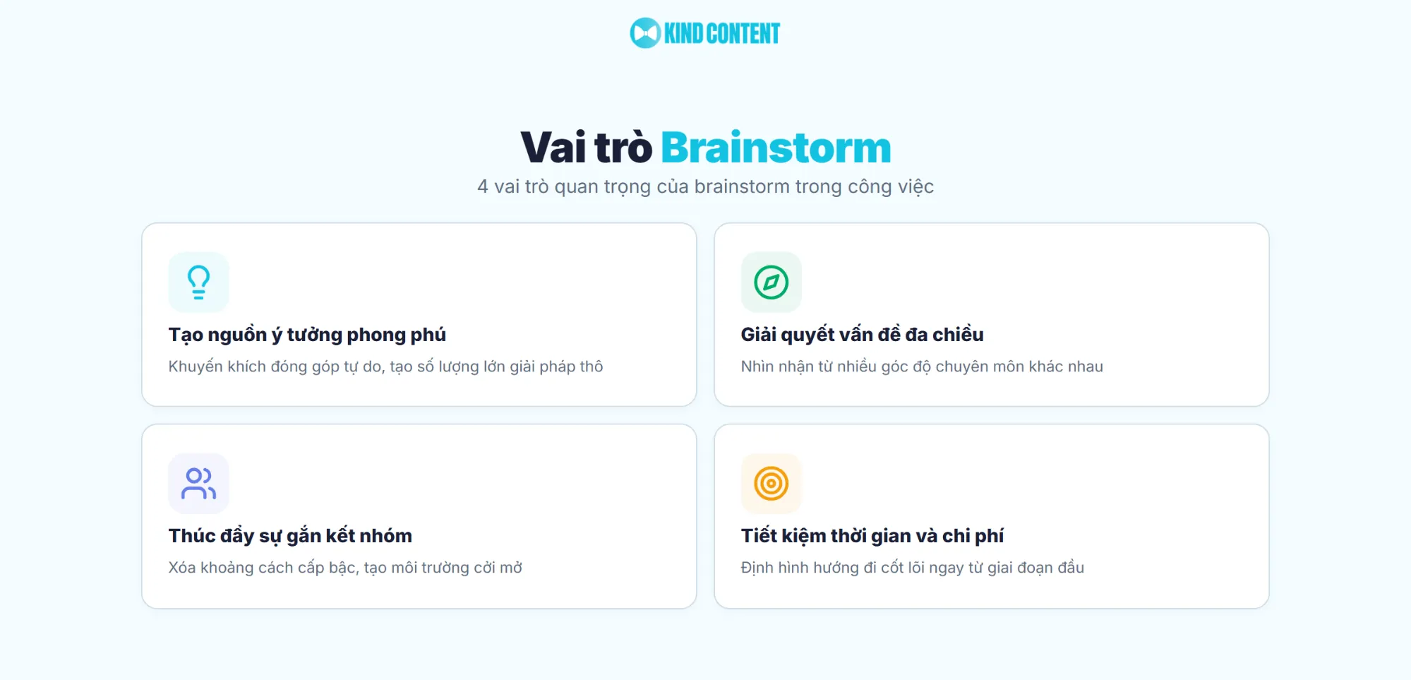 4 vai trò quan trọng của brainstorm trong công việc