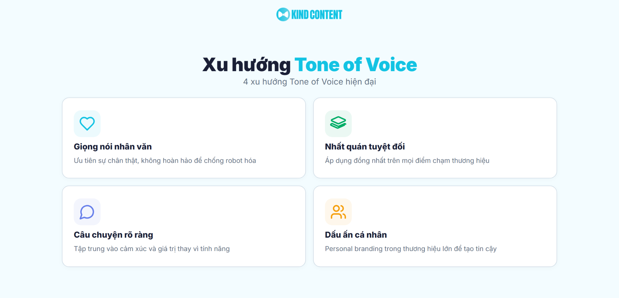 4 xu hướng Tone of Voice hiện đại