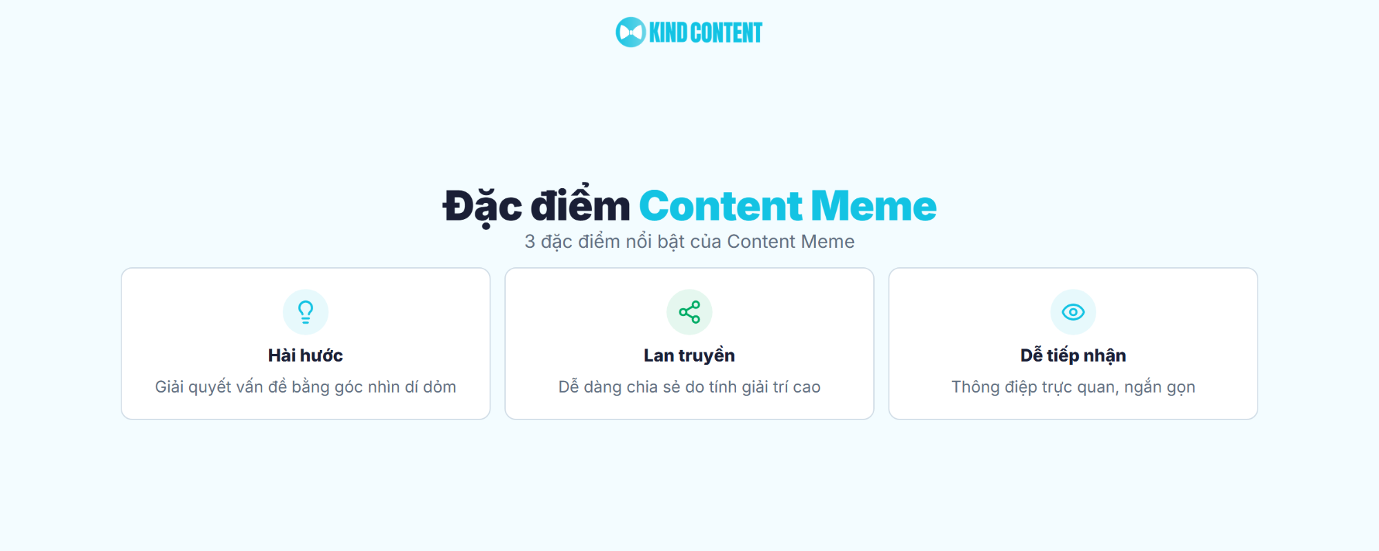3 đặc điểm nổi bật của Content Meme