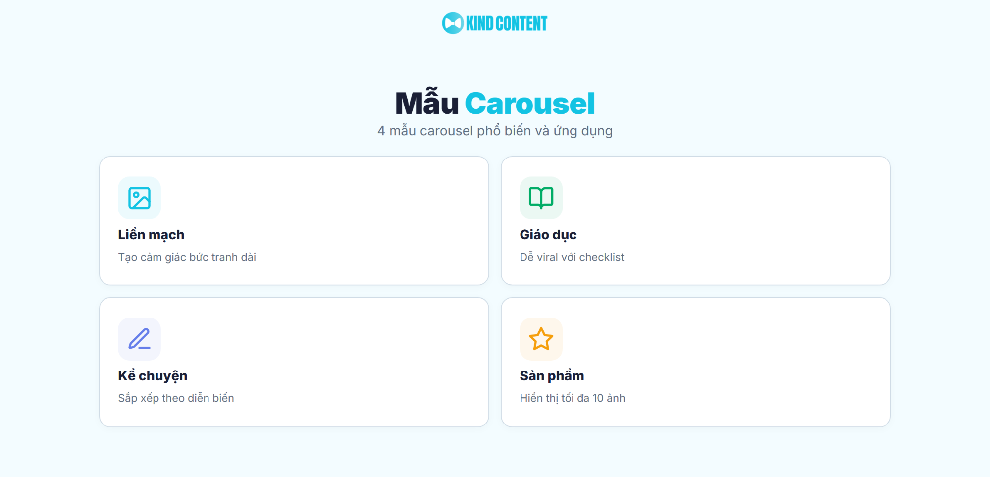 4 mẫu carousel phổ biến và ứng dụng