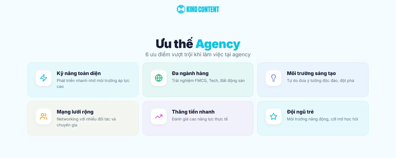 6 ưu điểm vượt trội khi làm việc tại agency