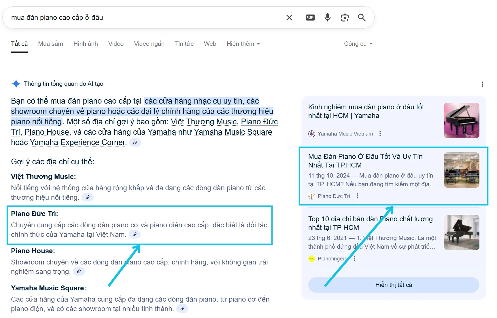 Kiểm tra AI Overviews bằng cách tìm kiếm thủ công trên Google