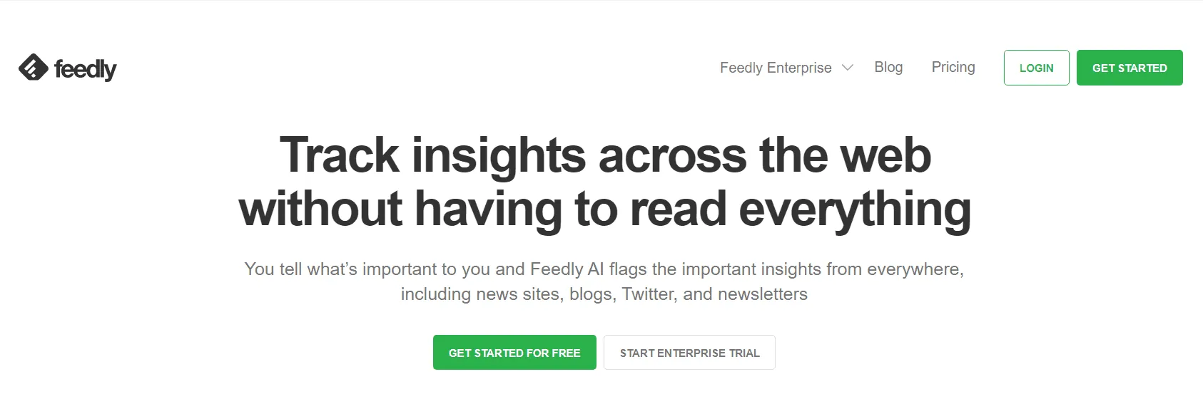 Công cụ viết content facebook Feedly