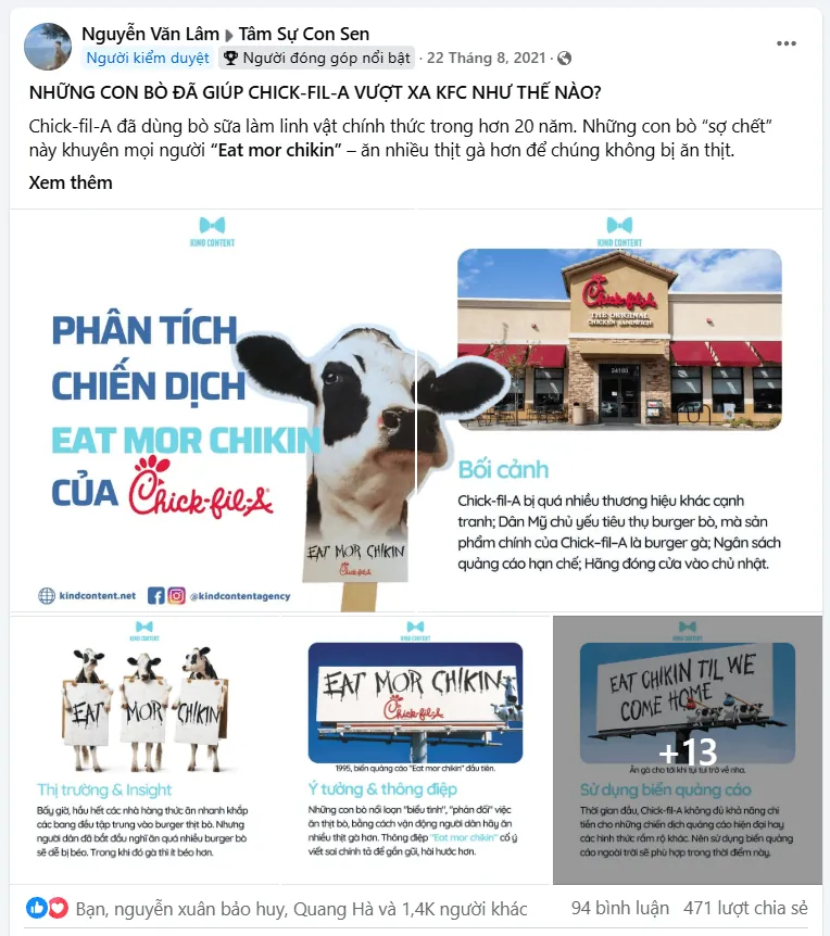 Content về Chiến dịch Marketing Chick Fil A