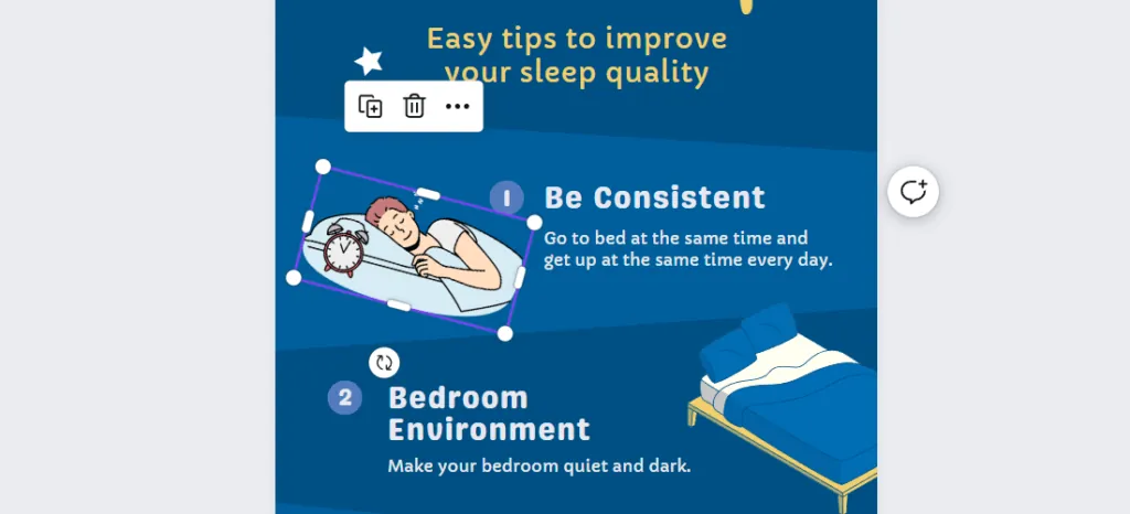 Chỉnh sửa hình ảnh trong infographic mẫu