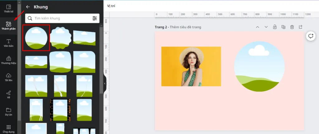Có nhiều khung để bạn lựa chọn 