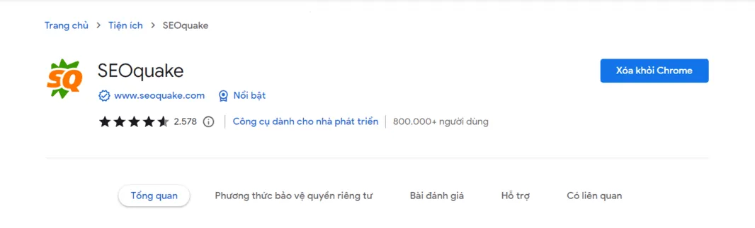 Công cụ viết content Seoquake Extension