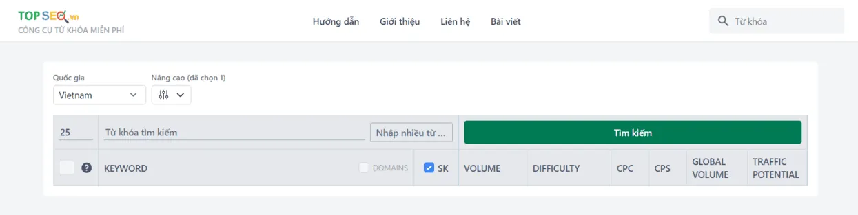 Công cụ viết content TopSeo