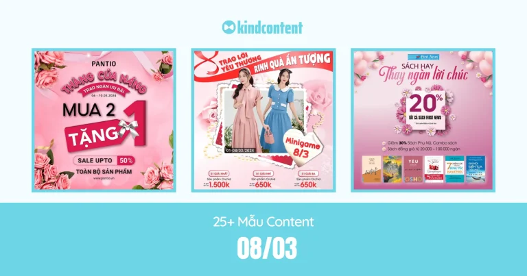 25+ mẫu content 08/03 trọn bộ độc lạ viral hot nhất 2026