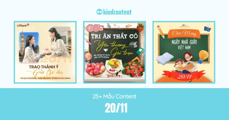 25+ mẫu content 20/11 tổng hợp từ mọi ý tưởng độc đáo 2026