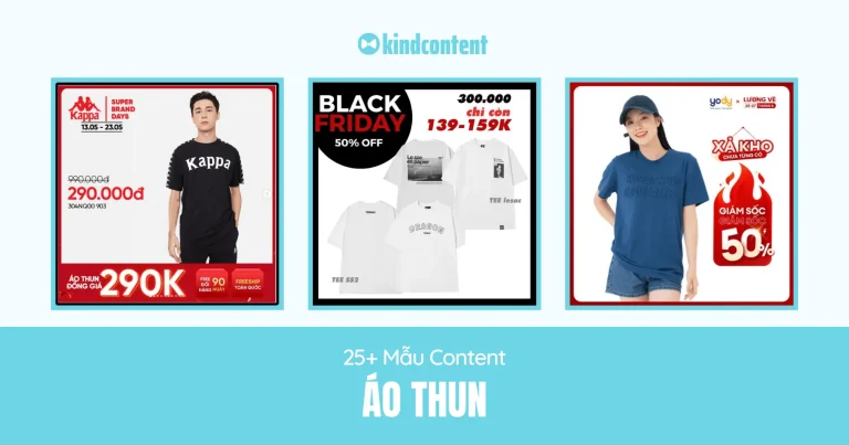25+ mẫu content áo thun sáng tạo, chốt ngàn đơn 2026