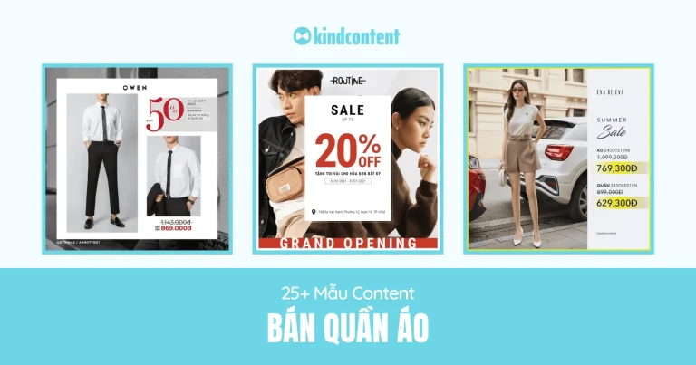 25+ mẫu content bán quần áo cháy hàng không thể bỏ qua 2026