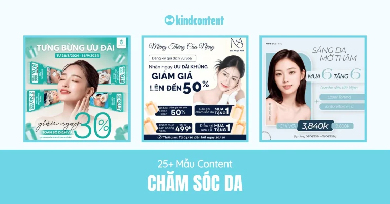 25+ mẫu content chăm sóc da hấp dẫn cho mọi thương hiệu 2026