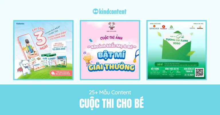 25+ mẫu content cuộc thi cho bé sáng tạo, dễ triển khai 2026