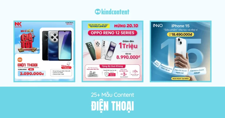 25+ mẫu content điện thoại hay nhất, thu hút khách hàng