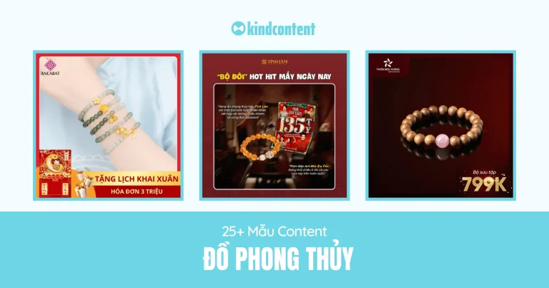 25+ mẫu content đồ phong thủy triệu view, hút khách 2026