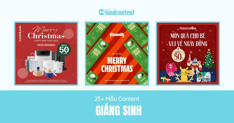 25+ mẫu content Giáng sinh nổi bật, upsale vượt trội 2026