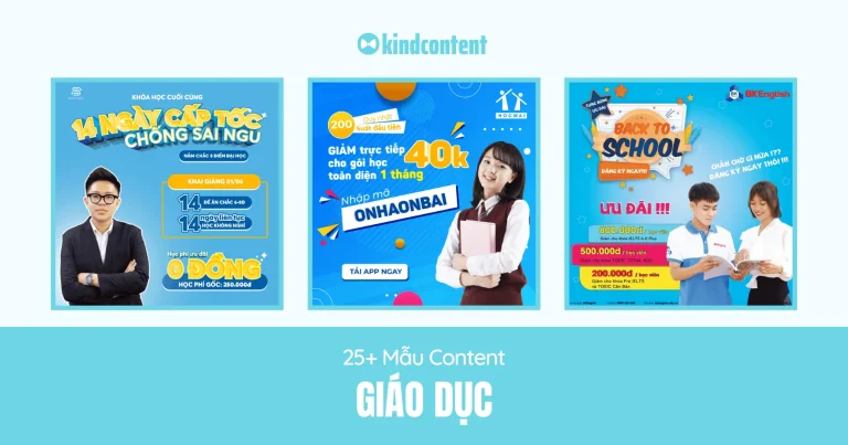 25+ mẫu content giáo dục tăng tương tác và thu hút nhất 2026