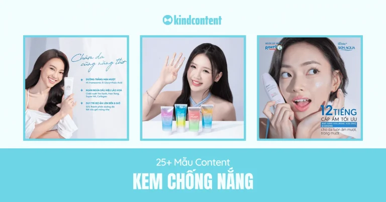 25+ mẫu content kem chống nắng hấp dẫn, thu hút nhất 2026