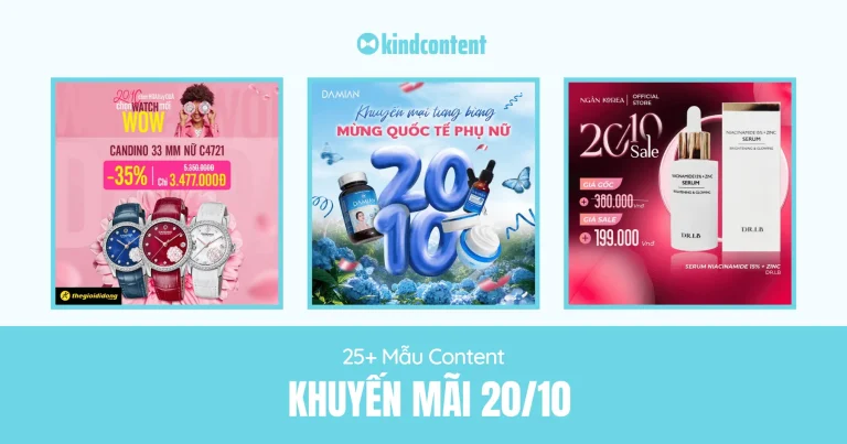 25+ mẫu content khuyến mãi 20/10 giúp tăng lượt mua 2026